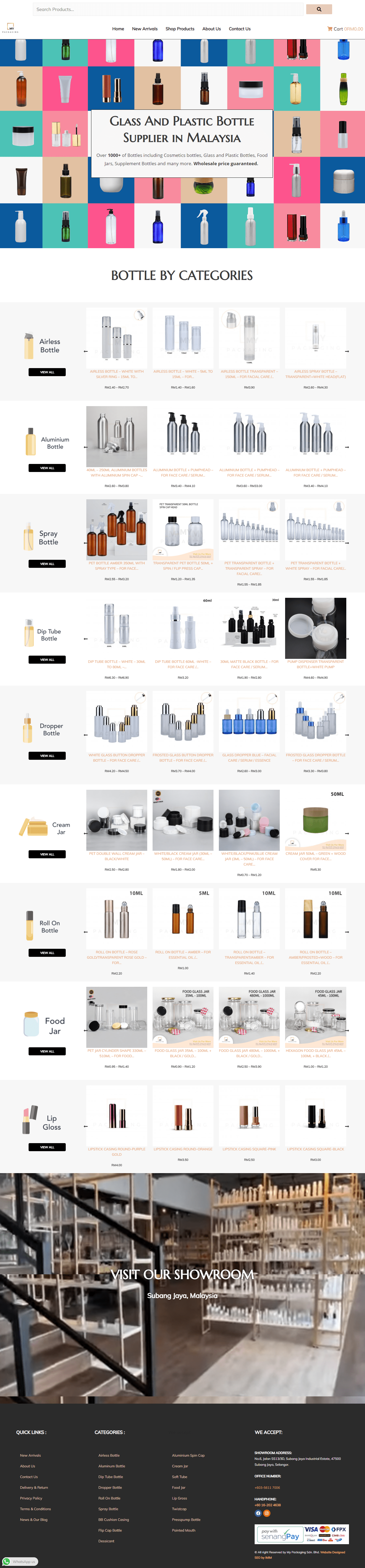 my packaging Screenshot Web design