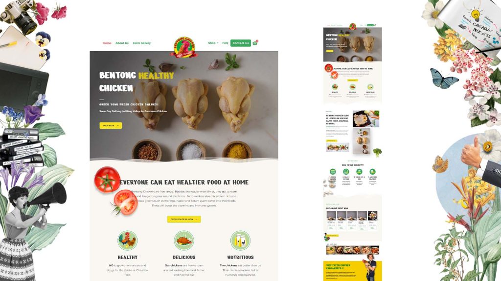 Bentong Chicken Screen Shot website design in Malaysia Portfolio Pj