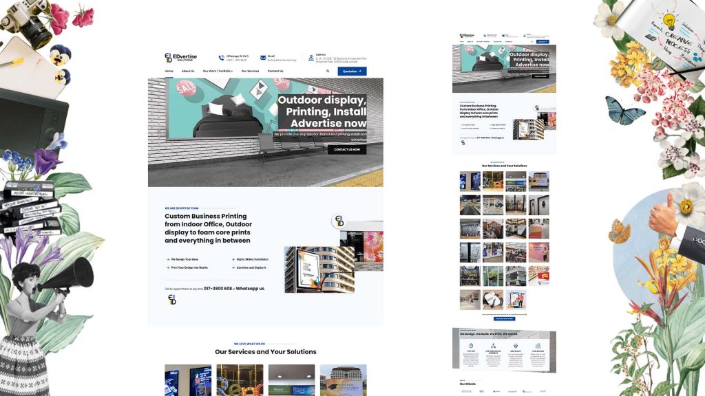 EDvertise Screen Shot website design in Malaysia Portfolio Pj